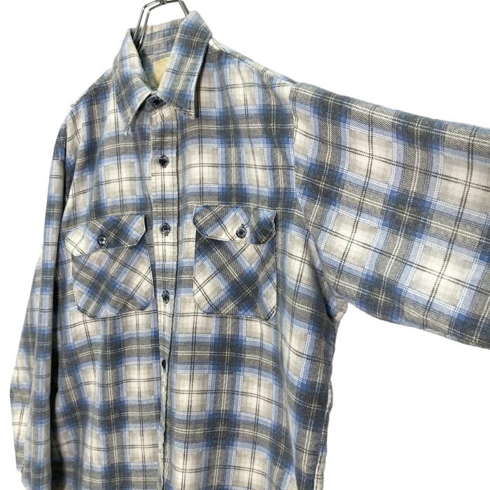 70s Sears Fieldmaster L/S print check nel shirt | Vintage.City 古着屋、古着コーデ情報を発信