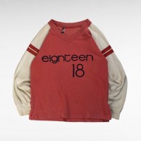 【70〜80's】 eignteen S相当 フットボールシャツ ラグラン切り替えTシャツ Vネック | Vintage.City 빈티지숍, 빈티지 코디 정보