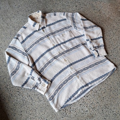 パイル生地 ボーダーシャツ used [305054] | Vintage.City 빈티지숍, 빈티지 코디 정보