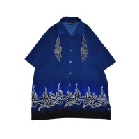2000S Tribal Patterned S/S Shirt | Vintage.City 古着屋、古着コーデ情報を発信