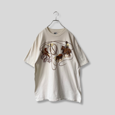 90s printed T-shirt 馬 Tシャツ | Vintage.City 빈티지숍, 빈티지 코디 정보