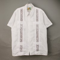 HABAND GUAYABERA ジップ キューバシャツ WHT 【メール便可】 [9019137] | Vintage.City 빈티지숍, 빈티지 코디 정보