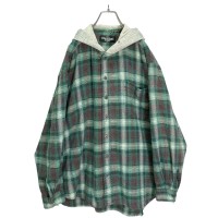 90s DIRECT HIT L/S cotton nel shirt hoodie | Vintage.City 古着屋、古着コーデ情報を発信