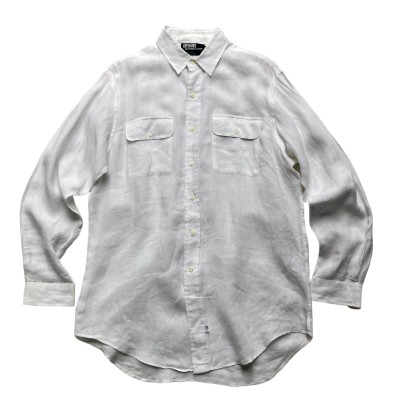 90’s “Polo by Ralph Lauren” Linen Shirt Made in USA | Vintage.City 빈티지숍, 빈티지 코디 정보