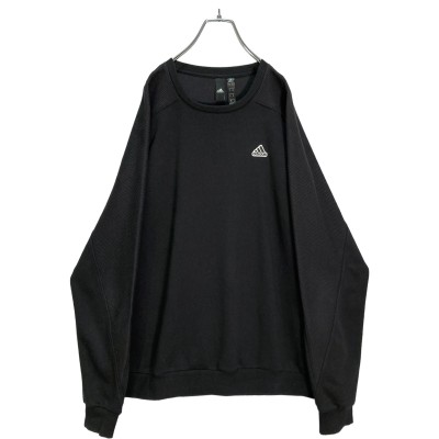 adidas L/S logo embroidered black sweatshirt | Vintage.City 빈티지숍, 빈티지 코디 정보