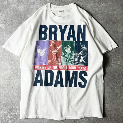 90s USA製 BRYAN ADAMS オフィシャル 1992 ワールド ツアー プリント 半袖 Tシャツ XL / 90年代 オールド バンド バンT アメリカ製 | Vintage.City 빈티지숍, 빈티지 코디 정보