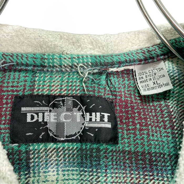 90s DIRECT HIT L/S cotton nel shirt hoodie | Vintage.City 빈티지숍, 빈티지 코디 정보