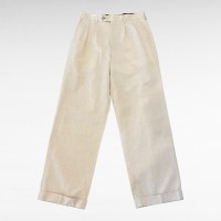 Ruffini linen two tuck slacks pants | Vintage.City 古着屋、古着コーデ情報を発信