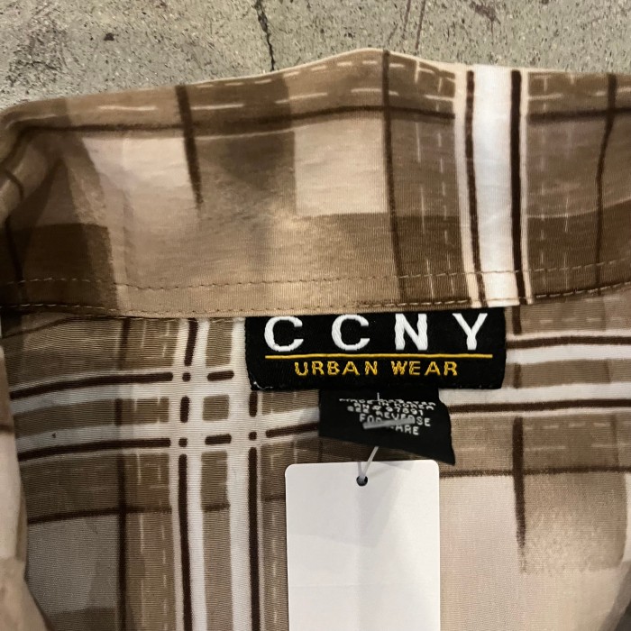 CCNY design open collar polyester shirt | Vintage.City 빈티지숍, 빈티지 코디 정보