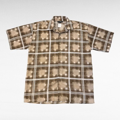 CCNY design open collar polyester shirt | Vintage.City 古着屋、古着コーデ情報を発信