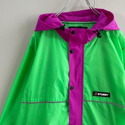 STUSSY nylon mountain jacket size M 配送C　ステューシー　ナイロンジャケット　マウンテンパーカー　緑 | Vintage.City 빈티지숍, 빈티지 코디 정보