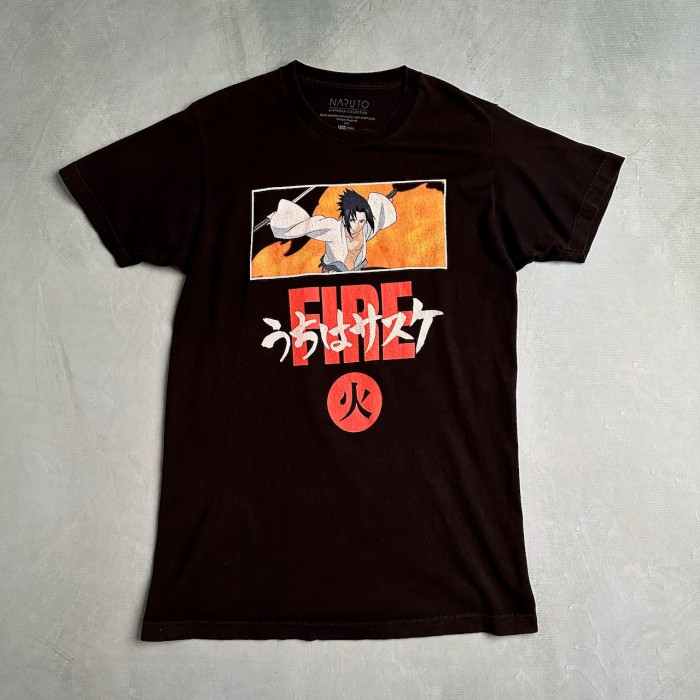 NARUTO ナルト サスケ アニメTシャツ 黒 | Vintage.City