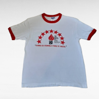 80s Hanes print ringer t-shirt(made in USA) | Vintage.City 빈티지숍, 빈티지 코디 정보