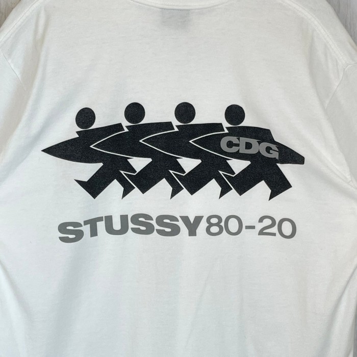 stussy ステューシー Tシャツ L バックロゴ プリント CDG コラボ | Vintage.City 빈티지숍, 빈티지 코디 정보