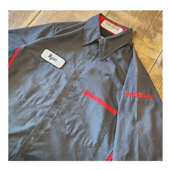 企業系 日産 オフィシャル ワークシャツ NISSAN 刺繍 ワッペン M | Vintage.City 古着屋、古着コーデ情報を発信