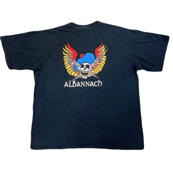 2XLsize outlawed tunes on outlawed pipes ALBANNACH 24041631 アルバナッハ スカル Tシャツ | Vintage.City 빈티지숍, 빈티지 코디 정보