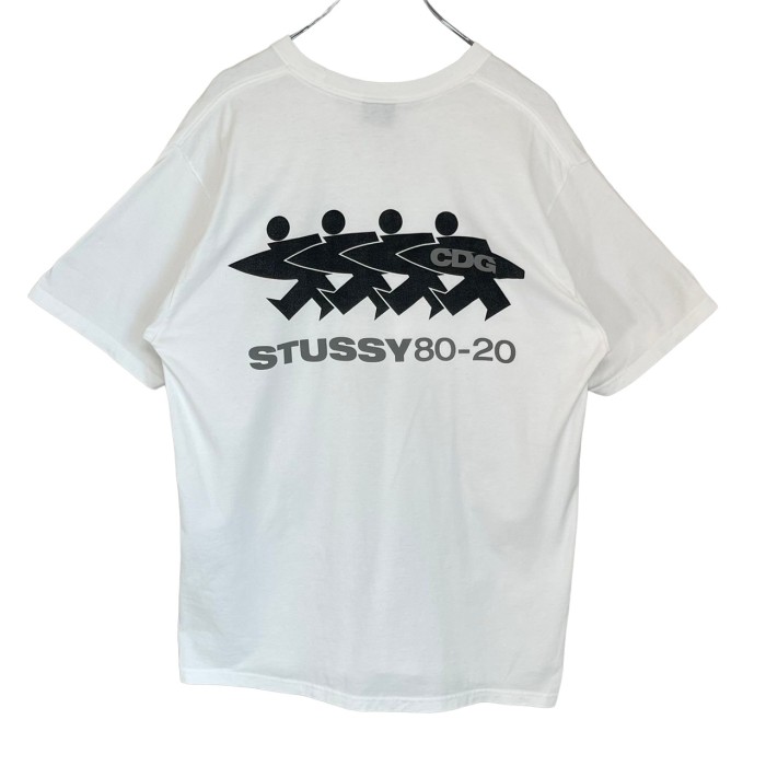 stussy ステューシー Tシャツ L バックロゴ プリント CDG コラボ | Vintage.City 빈티지숍, 빈티지 코디 정보