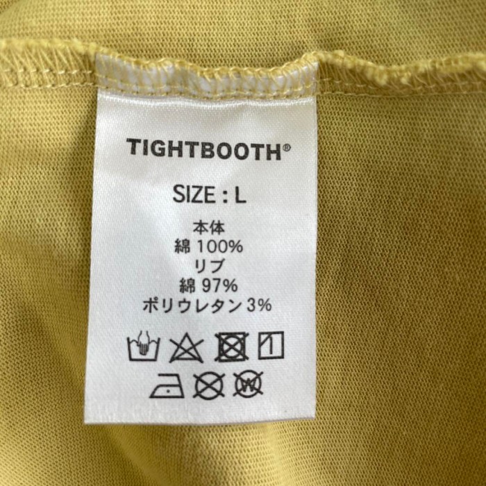 TIGHTBOOTH × 河村康輔  7 SLEEVE T-SHIRT size L 配送C　タイトブースプロダクション 7部丈　ビッグポケット 　黄色 | Vintage.City 古着屋、古着コーデ情報を発信