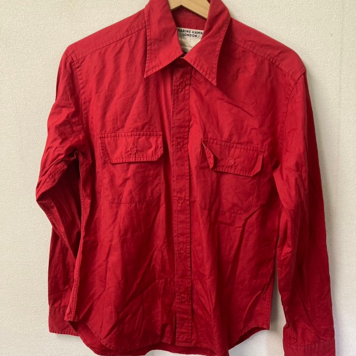 00’ｓ初期KATHARINE HAMNETT LONDON長袖シャツ　赤Ｍ | Vintage.City 古着屋、古着コーデ情報を発信