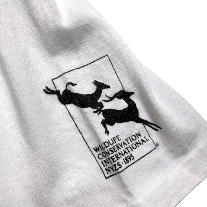 90’s “Wildlife Conservation International” Zebra Print Tee | Vintage.City 빈티지숍, 빈티지 코디 정보