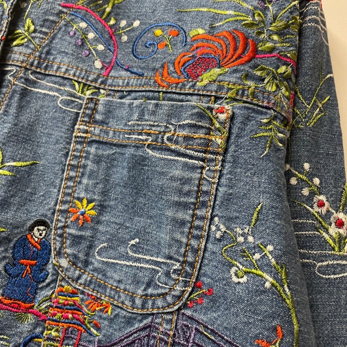 chico's design denim jacket 総刺繍　ジャケット | Vintage.City 빈티지숍, 빈티지 코디 정보