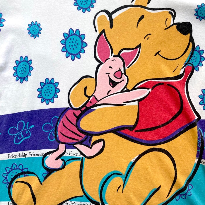 90’s “Winnie-the-Pooh” Pooh & Piglet Print Tee | Vintage.City 빈티지숍, 빈티지 코디 정보