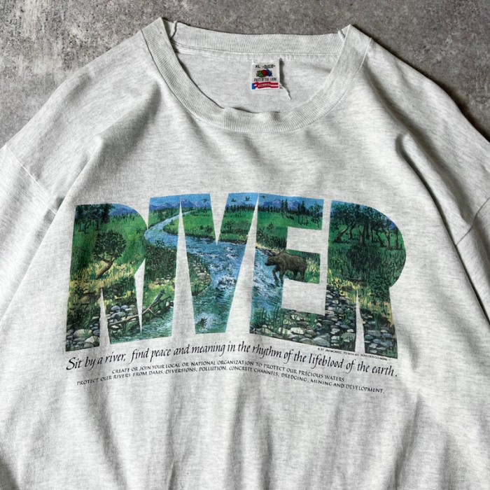 90s USA製 JIM MORRIS アート メッセージ プリント 半袖 Tシャツ XL / 90年代 アメリカ製 オールド シングル ステッチ アニマル | Vintage.City 古着屋、古着コーデ情報を発信