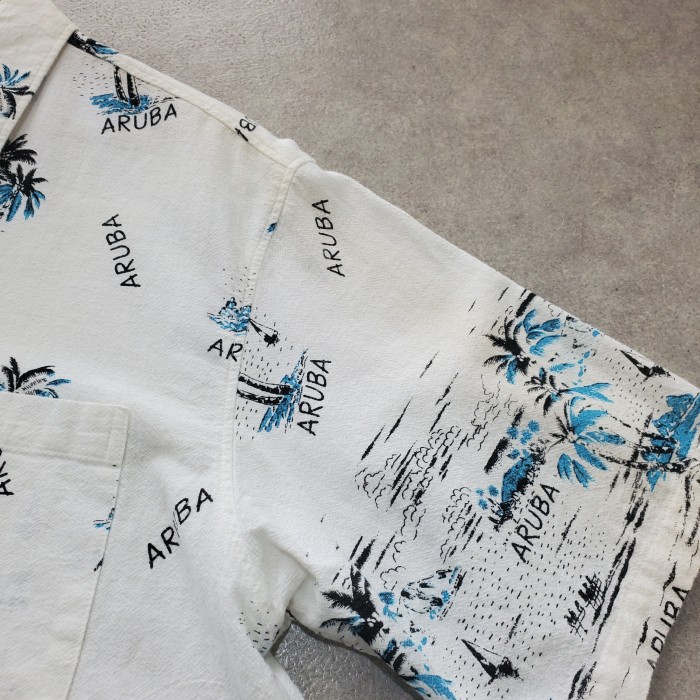 aloha shirts アロハシャツ ハワイアン民族衣装半袖総柄古着aruba | Vintage.City 빈티지숍, 빈티지 코디 정보