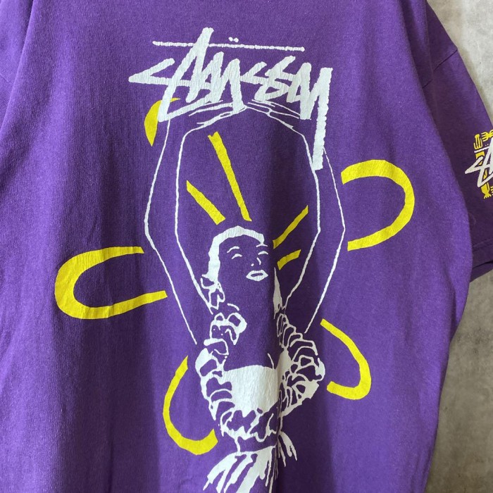 STUSSY aloha skull print T-shirt size M 配送A　ステューシー　アロハスカル　両面プリントTシャツ 00s | Vintage.City 古着屋、古着コーデ情報を発信