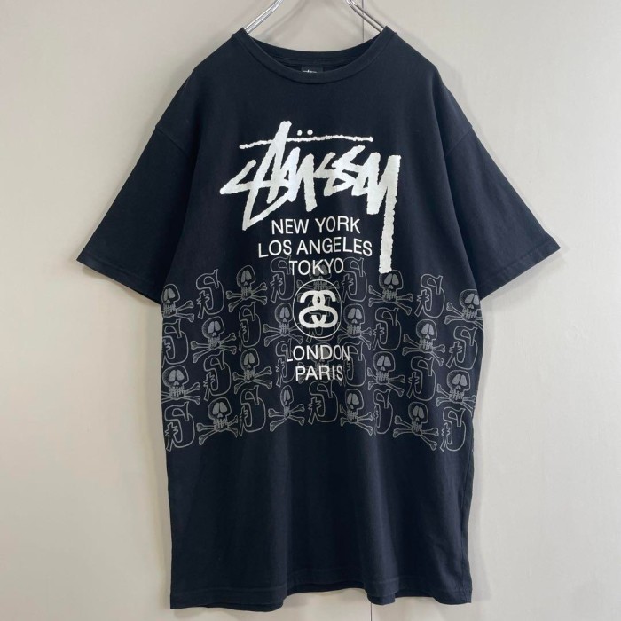 STUSSY skull world tour T-shirt size XL 配送C　ステューシー　両面プリントロゴ　総柄スカル　ワールドツアーTシャツ　オーバーサイズ | Vintage.City Vintage Shops, Vintage Fashion Trends