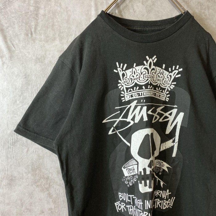 STUSSY skull print T-shirt size M ステューシー　ビッグスカルプリントTシャツ　ストリート | Vintage.City 古着屋、古着コーデ情報を発信