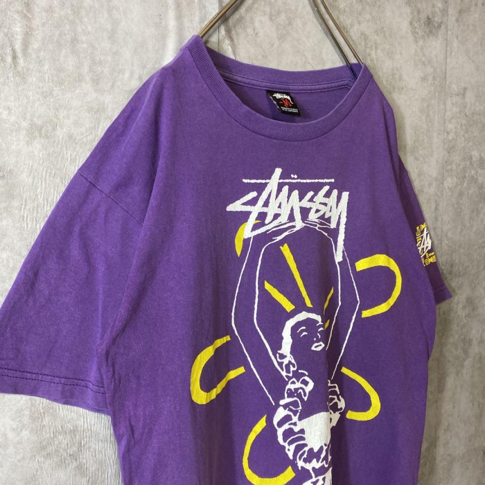 STUSSY aloha skull print T-shirt size M 配送A　ステューシー　アロハスカル　両面プリントTシャツ 00s | Vintage.City 빈티지숍, 빈티지 코디 정보