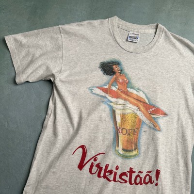 90s　ビール　シングルステッチ　半袖Tシャツ　霜降りグレー | Vintage.City 빈티지숍, 빈티지 코디 정보