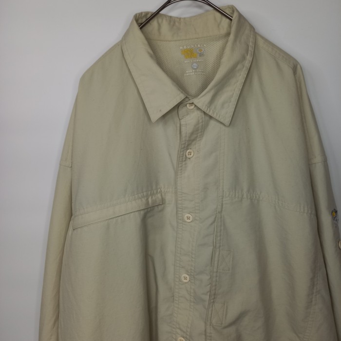 マウンテンハードウェア　メッシュ　ワークシャツ　長袖　オーバーサイズ　刺繍　XL | Vintage.City 빈티지숍, 빈티지 코디 정보