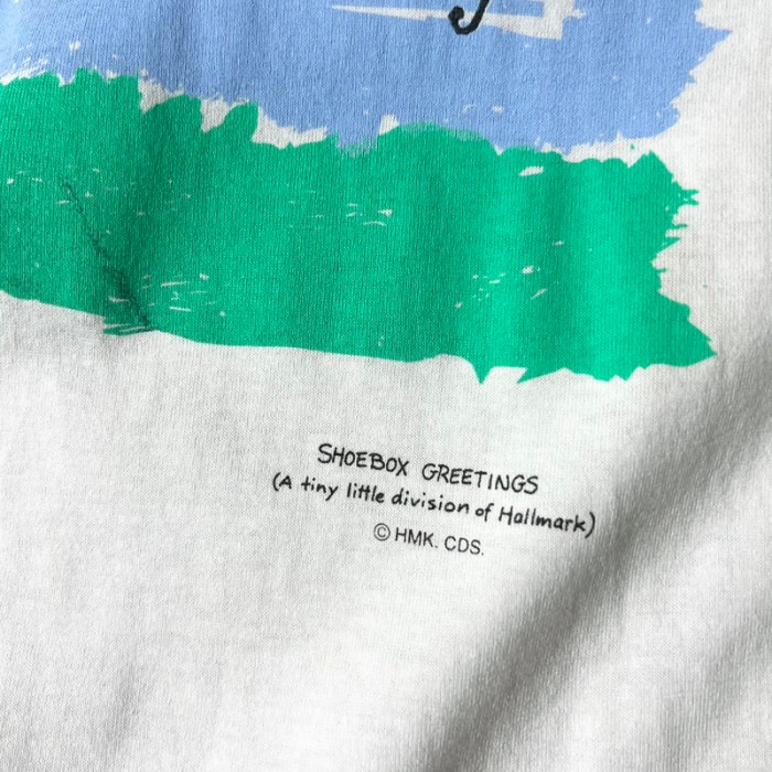 90s SHOEBOX GREETINGS メッセージ プリント 半袖 Tシャツ / 90年代 オールド シングル ステッチ ホワイト 白 | Vintage.City 빈티지숍, 빈티지 코디 정보
