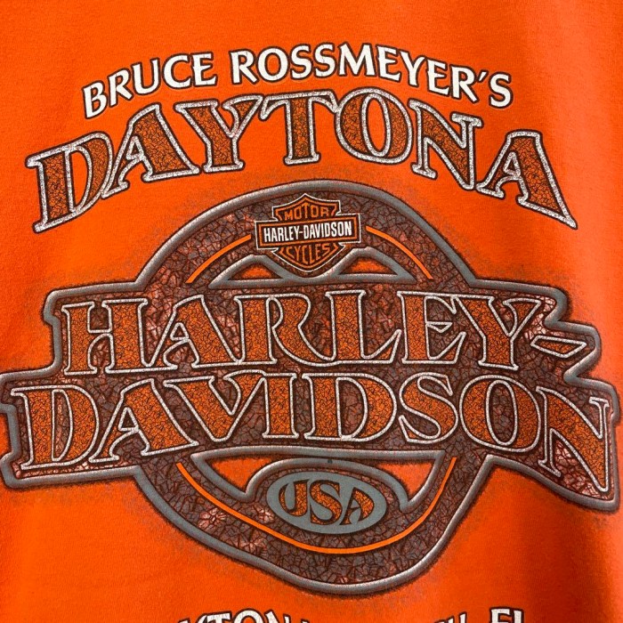 HARLEY-DAVIDSON back print T-shirt size L 相当　配送C　ハーレーダビッドソン　バックプリントTシャツ　橙　ストリート | Vintage.City 古着屋、古着コーデ情報を発信