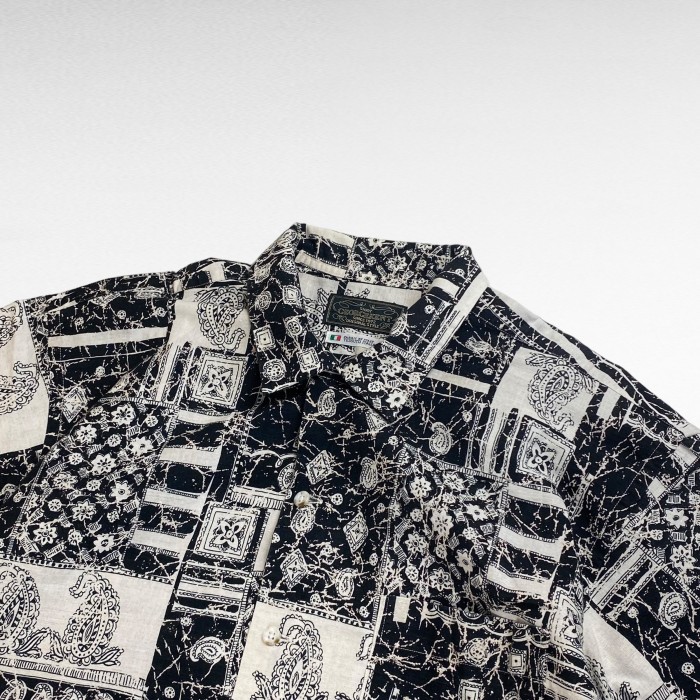 【80〜90's】 GEORGEKENT L 半袖開襟シャツ クレイジーパターン 総柄 | Vintage.City 古着屋、古着コーデ情報を発信
