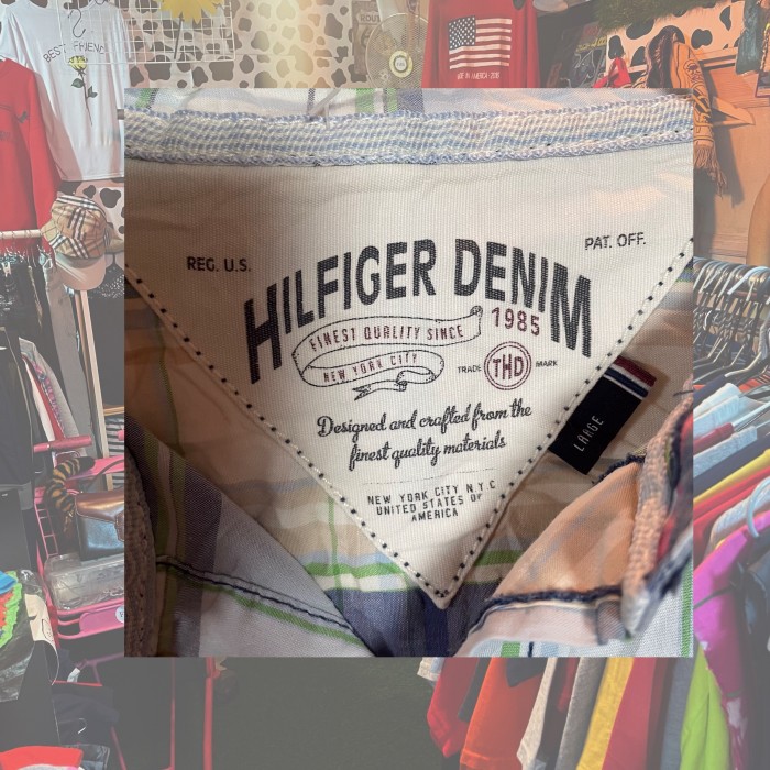 HILFIGER DENIM Lサイズ　シャツ　チェックシャツ | Vintage.City 빈티지숍, 빈티지 코디 정보