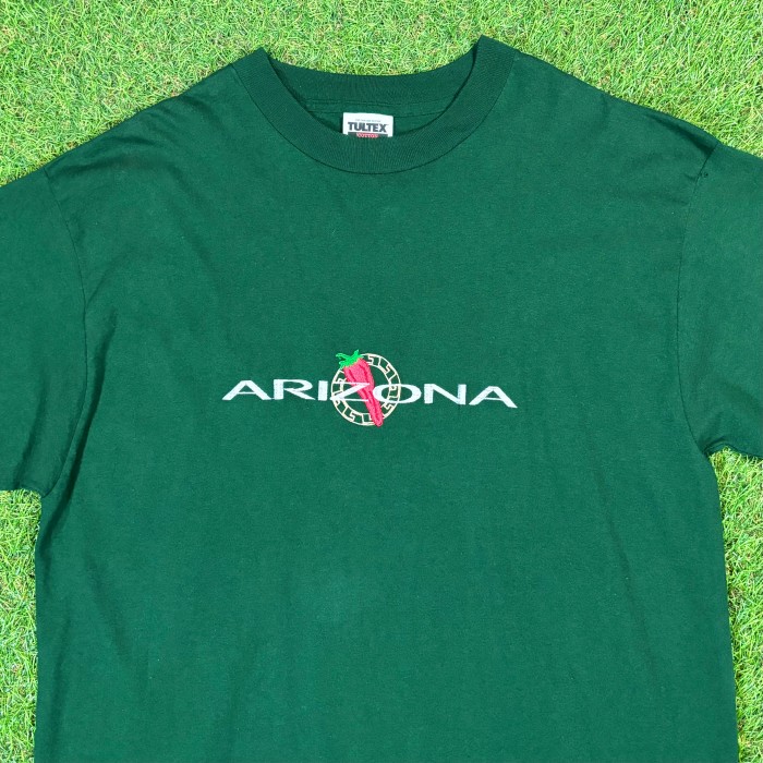 【Men's】 90s ～ ARIZONA グリーン 刺繍 Tシャツ / Vintage ヴィンテージ 古着 ティーシャツ T-Shirts 半袖 緑 | Vintage.City 빈티지숍, 빈티지 코디 정보