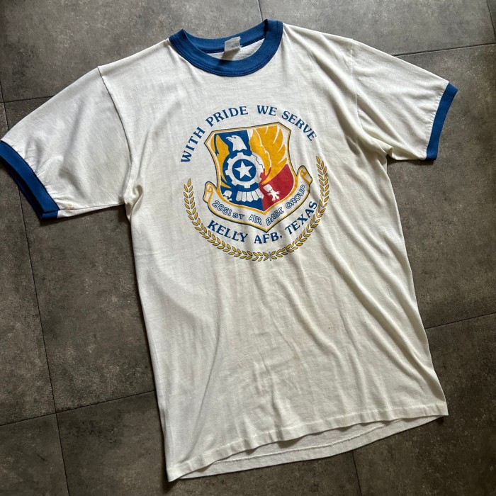 70s artex リンガーtシャツ USA製 ホワイト L airforce | Vintage.City 빈티지숍, 빈티지 코디 정보