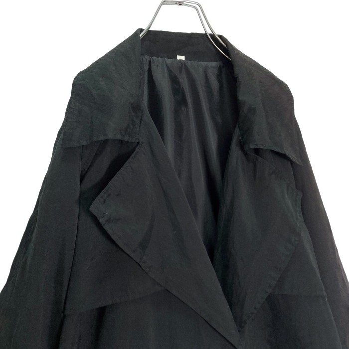 90s vintage black silk design trench jacket | Vintage.City 빈티지숍, 빈티지 코디 정보