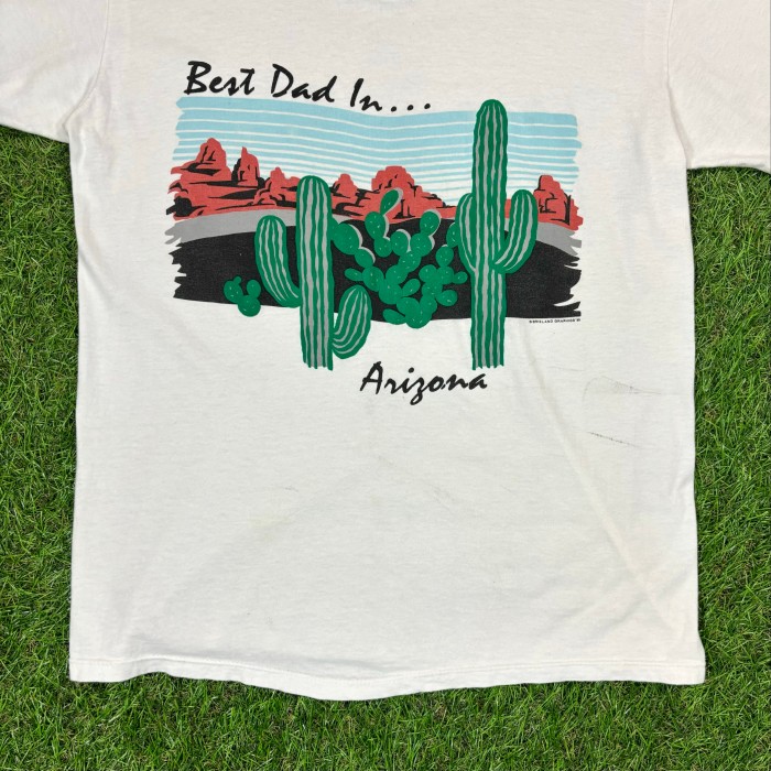 【Men's】 80s Best Dad In Arizona Tシャツ / Made In USA Vintage ヴィンテージ 古着 ティ-シャツ T-Shirts 半袖 白 ホワイト | Vintage.City 빈티지숍, 빈티지 코디 정보