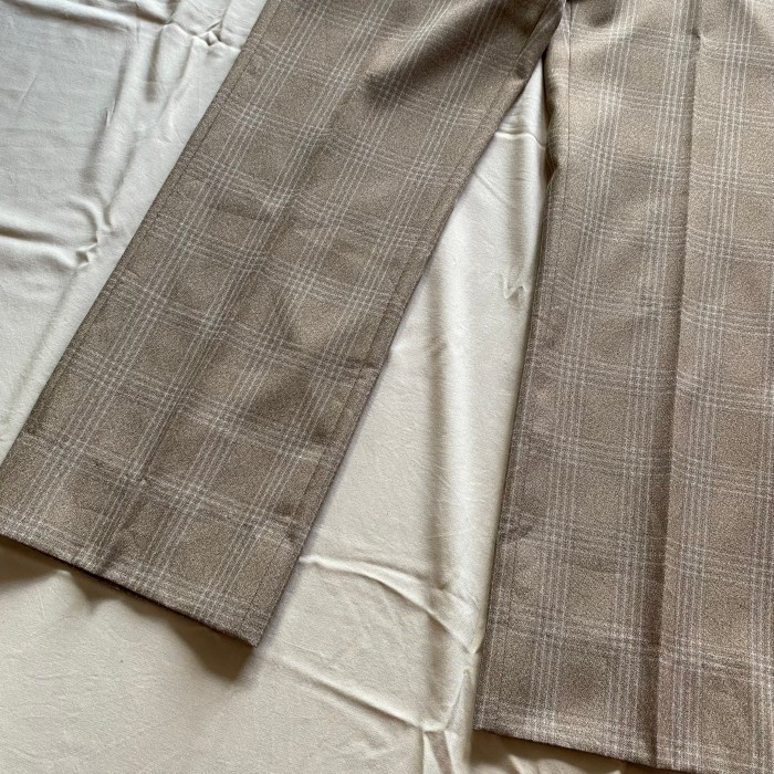 80's~ / brown check flare slacks フレアパンツ フレアスラックス | Vintage.City 빈티지숍, 빈티지 코디 정보