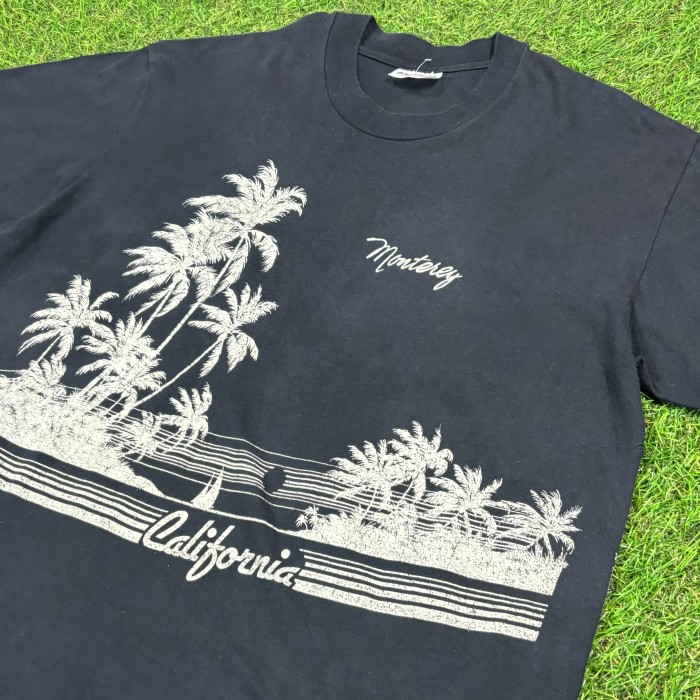 【Men's】 80s パームツリー California ブラック Tシャツ / Made in USA Vintage ヴィンテージ 古着 半袖 ティーシャツ T-Shirts ヤシの木 | Vintage.City 빈티지숍, 빈티지 코디 정보