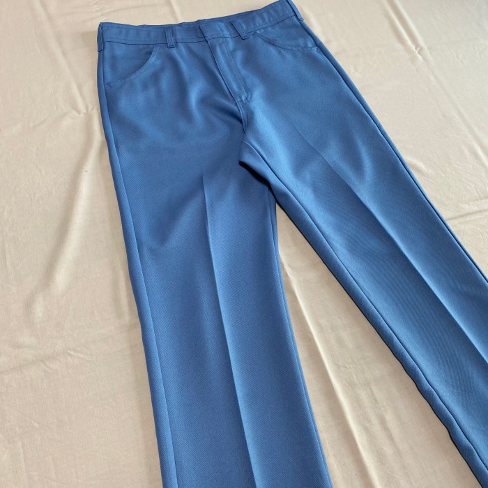 80's~ USA made / tiffany blue polyester pants フレアパンツ フレアスラックス | Vintage.City 古着屋、古着コーデ情報を発信