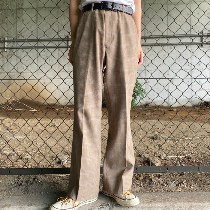 80's~ / brown check flare slacks フレアパンツ フレアスラックス | Vintage.City Vintage Shops, Vintage Fashion Trends