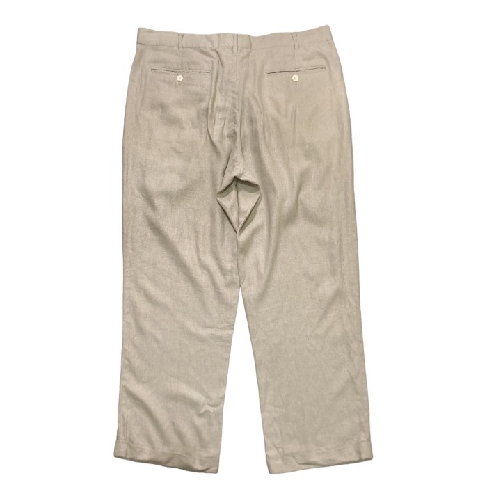 90s Alan Flusser Linen/Rayon 2 tuck design pants | Vintage.City 古着屋、古着コーデ情報を発信