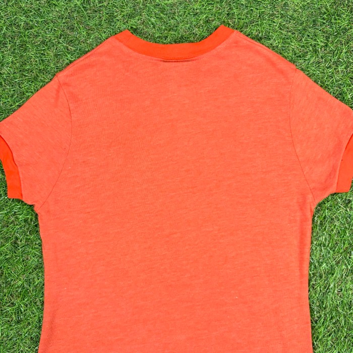 【Lady's】 BOB MARLEY オレンジ リンガー Tシャツ / 古着 半袖 T-Shirts ティーシャツ ボブ・マーリー チビティー チビT | Vintage.City 빈티지숍, 빈티지 코디 정보